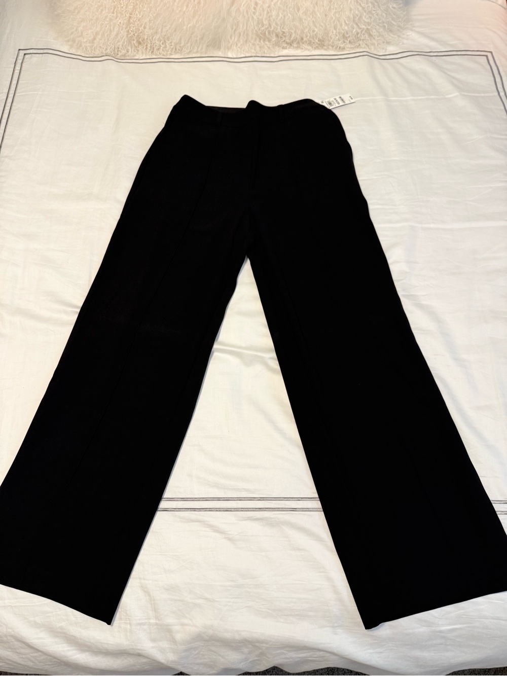 INC International Concepts Black Wide Leg Dress Pants, Medium